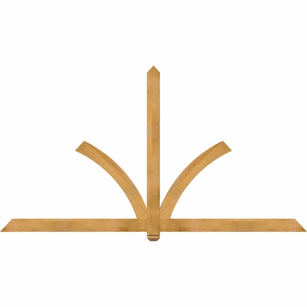 Ekena Millwork Redmond Rough Sawn Timber Gable Bracket, Western Red Cedar, 96"W x 52"H x 2"D x 4"F, 13/12 Pitch GBW096X52X0204RED00RWR - main